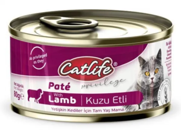 Catlife Yetişkin Kuzu Etli 80 gr Kedi Maması