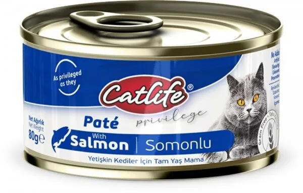 Catlife Yetişkin Somonlu 80 gr Kedi Maması