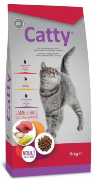 Catty Kuzulu ve Pirinçli 15 kg Kedi Maması