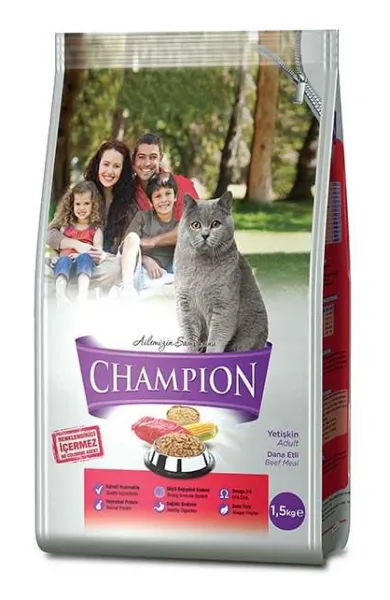 Champion Dana Etli Yetişkin 1.5 kg 1500 gr Kedi Maması