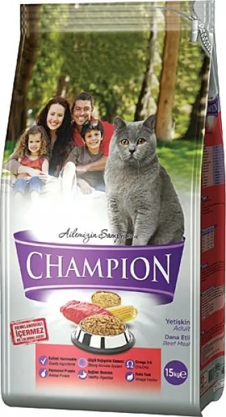 Champion Dana Etli Yetişkin 15 kg 15000 gr Kedi Maması