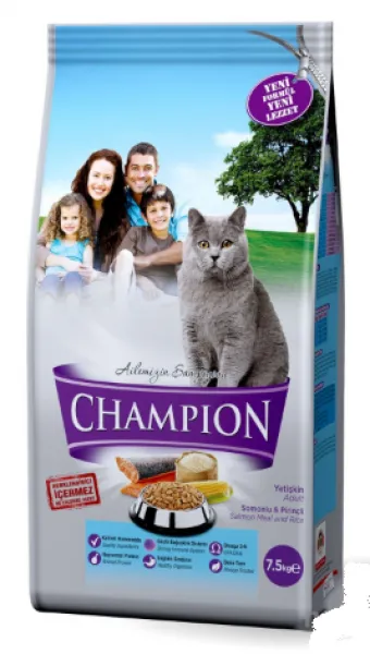 Champion Somonlu Yetişkin 7.5 kg 7500 gr Kedi Maması