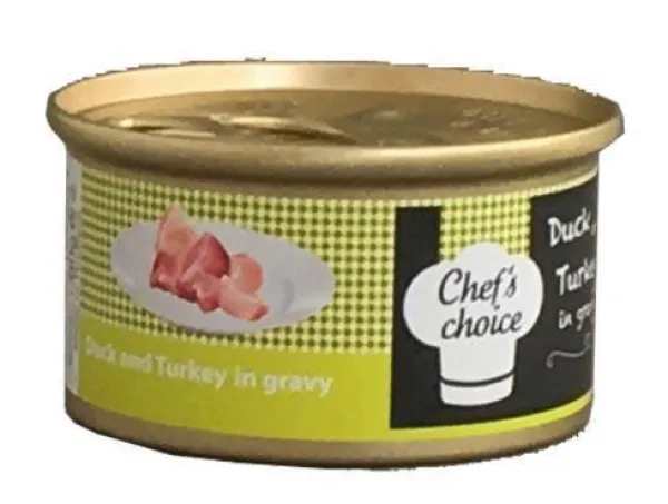 Chef's Choice Ördek Ve Hindili Soslu Yetişkin 80 gr Kedi Maması