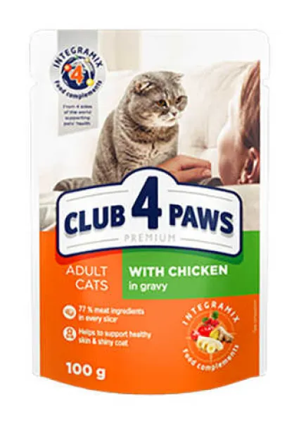 Club4Paws Tavuklu Premium Pouch 100 gr Kedi Maması