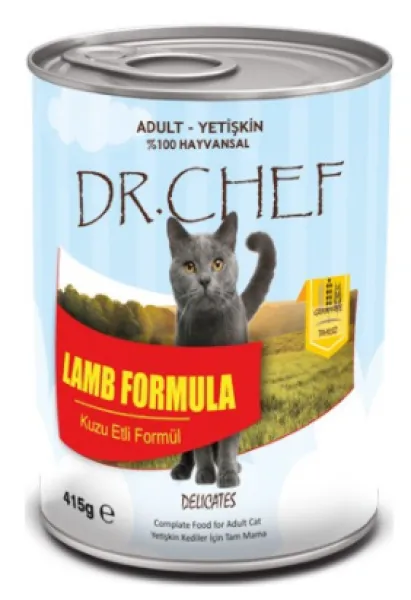 Dr.Chef Tahılsız Kuzu Etli 415 gr Kedi Maması