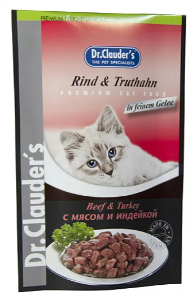 Dr.Clauder's Biftek ve Hindi Etli Yetişkin 100 gr Kedi Maması
