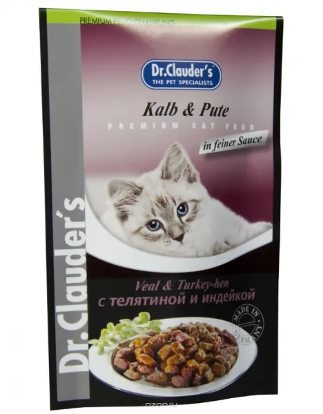 Dr.Clauder's Dana Etli Hindili Pouch Yetişkin 100 gr Kedi Maması