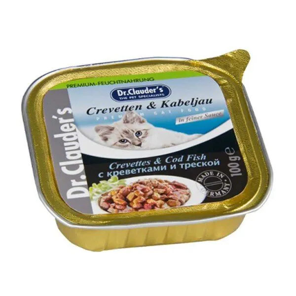 Dr.Clauder's Karides ve Morino Balıklı Yetişkin 100 gr Kedi Maması