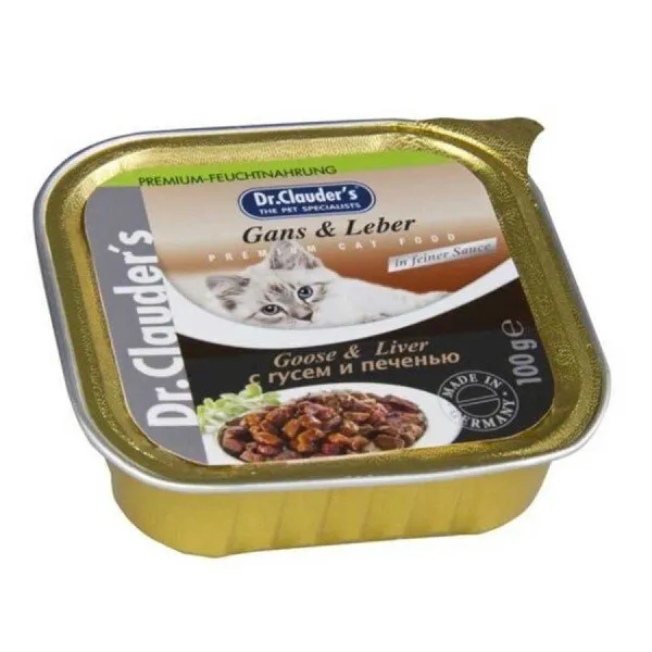 Dr.Clauder's Kaz ve Ciğer Yetişkin 100 gr Kedi Maması