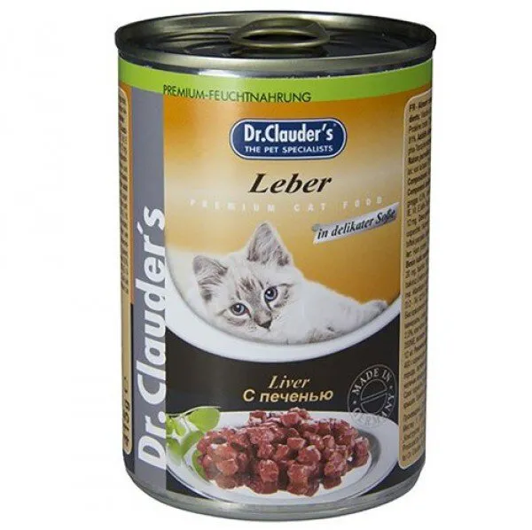 Dr.Clauder's Leber Yetişkin Ciğerli 415 gr Kedi Maması