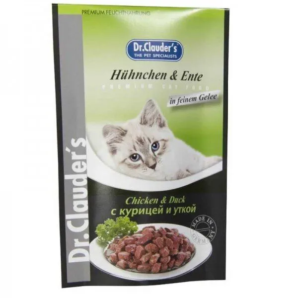 Dr.Clauder's Pouch Kümes Tavuk Ördekli 100 gr Kedi Maması