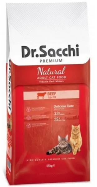 Dr.Sacchi Premium Natural Beef 15 kg Kedi Maması