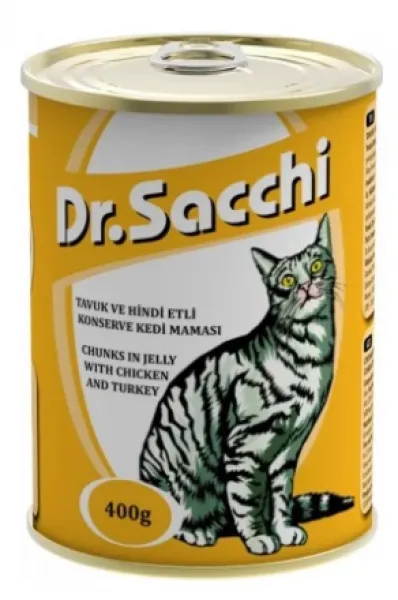 Dr.Sacchi Tavuk Ve Hindi Etli 400 gr Kedi Maması