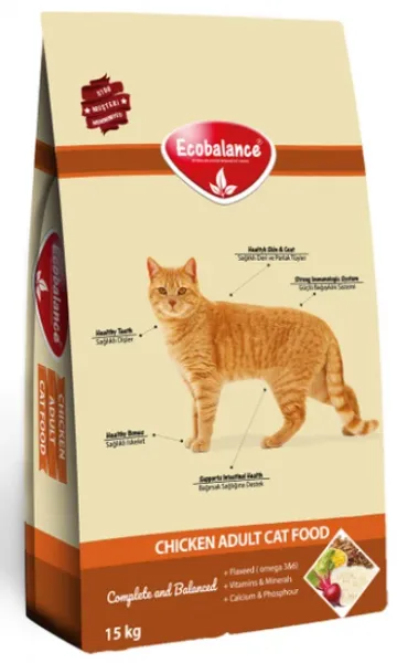 Ecobalance Tavuklu Yetişkin 15 kg Kedi Maması