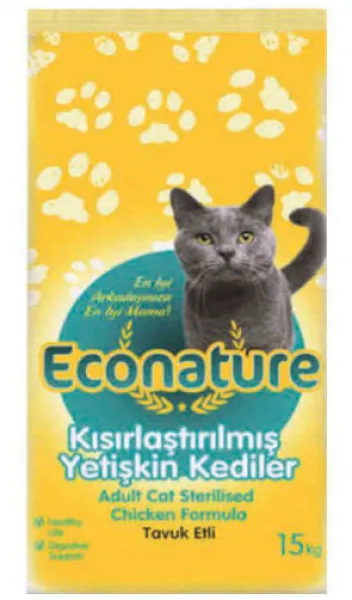 Econature Sterilised Adult Tavuklu 15 kg Kedi Maması