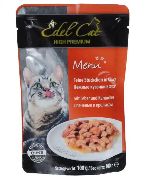 Edel Cat Premium Tavşan Karaciğer Etli 100 gr Kedi Maması