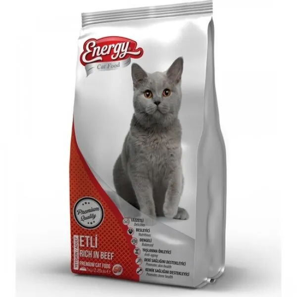 Energy Cat Food Etli Yetişkin 1 kg Kedi Maması