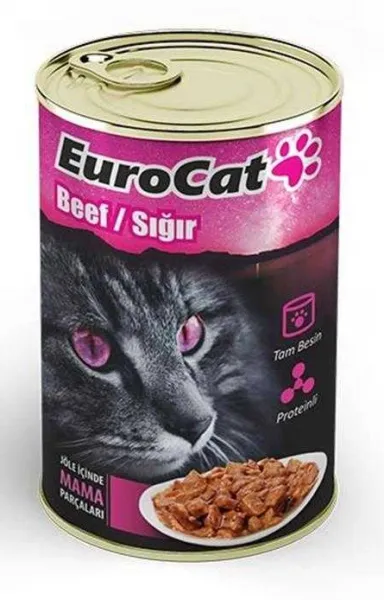 Eurocat Biftekli Yetişkin 415 gr Kedi Maması