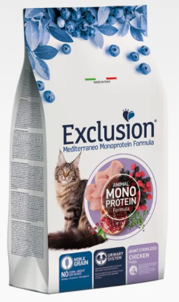 Exclusion Noble Grain Giant Kısırlaştırılmış Tavuk 1.5 kg Kedi Maması