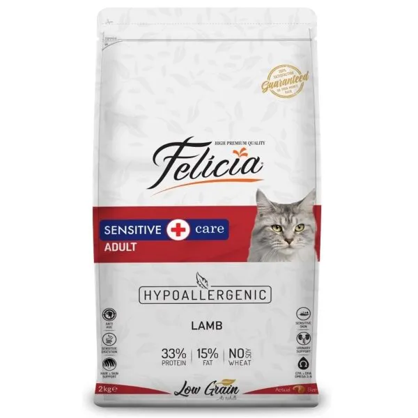 Felicia Düşük Tahıllı Kuzulu Yetişkin 1 kg Kedi Maması