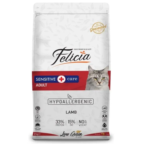 Felicia Düşük Tahıllı Kuzulu Yetişkin 2 kg Kedi Maması