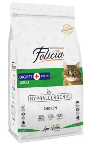 Felicia HypoAllergenic Tavuklu ve Hamsili Düşük Tahıllı Yetişkin 2 kg Kedi Maması