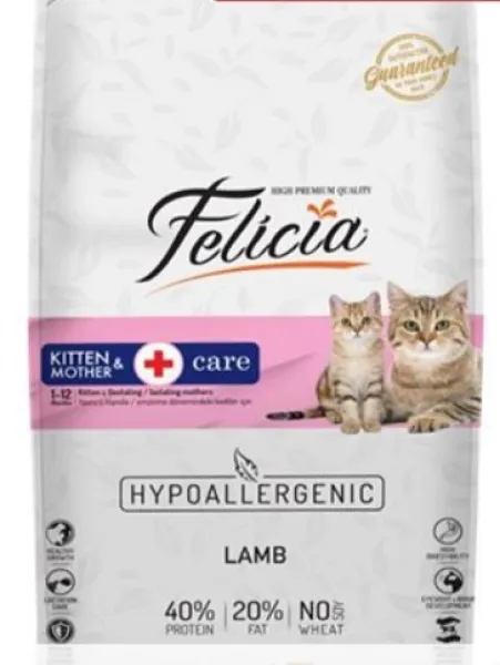 Felicia Low Grain HypoAllergenic Yavru Kuzu Etli 1 kg Kedi Maması