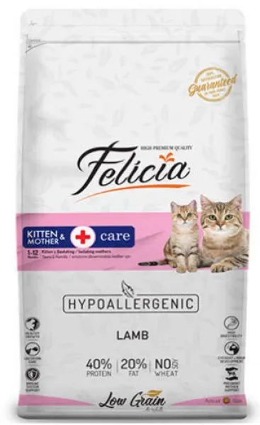 Felicia Mother & Kitten Düşük Tahıllı Yavru Kuzu Etli 12 kg Kedi Maması