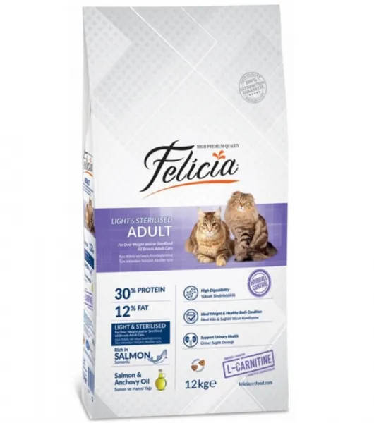 Felicia Somonlu Light&Sterilised Adult 12 kg Kedi Maması