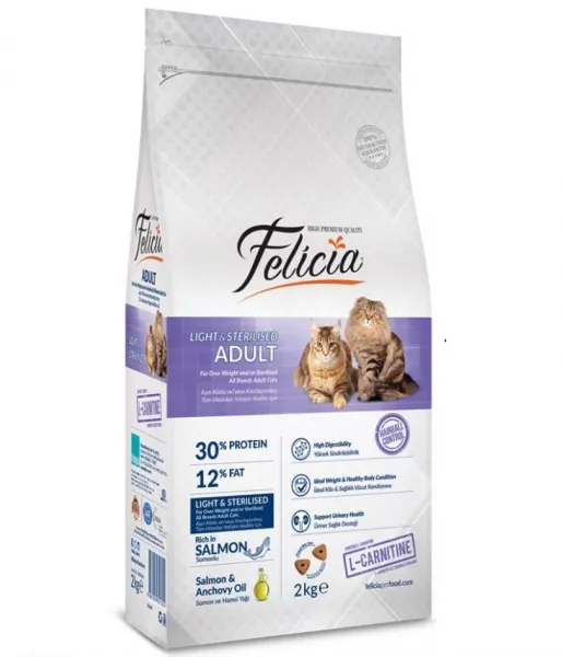 Felicia Somonlu Light&Sterilised Adult 2 kg Kedi Maması