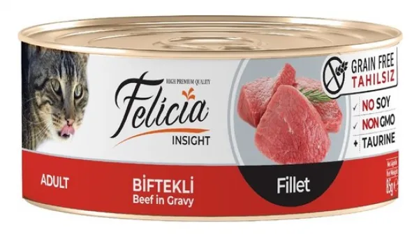 Felicia Tahılsız Biftekli Fileto 85 gr Kedi Maması