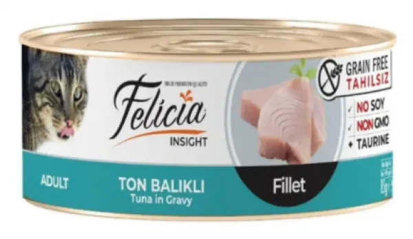 Felicia Tahılsız Ton Balıklı Fileto Yetişkin 85 gr Kedi Maması