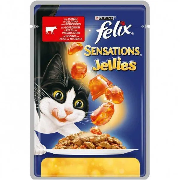 Felix Sensations Sığır Etli Domatesli 100 gr Kedi Maması