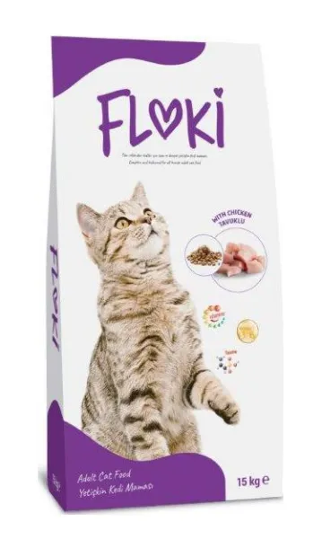 Floki Tavuklu Yetişkin 15 kg Kedi Maması