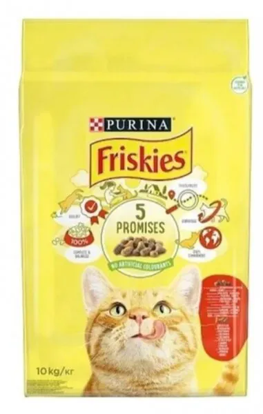 Friskies Etli Tavuklu ve Sebzeli Yetişkin 10 kg Kedi Maması