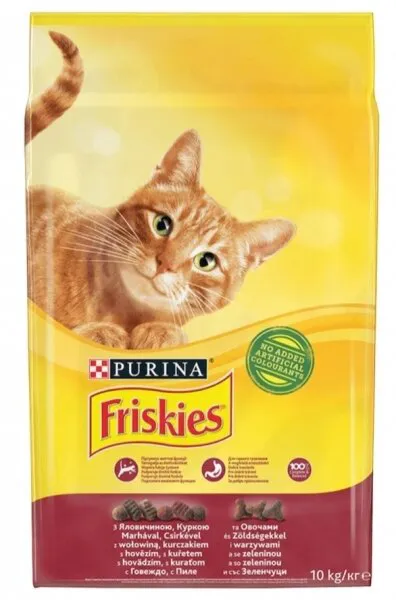 Friskies Sığır Etli Yetişkin 10 kg Kedi Maması