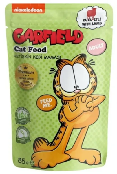Garfield Kuzu Etli Yetişkin 85 gr Kedi Maması
