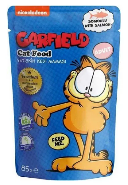 Garfield Tahılsız Somon Etli Yetişkin 85 gr Kedi Maması