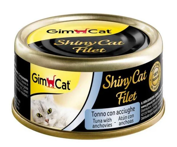 Gimcat shinycat Fileto Tuna Ançuez 70 gr Kedi Maması