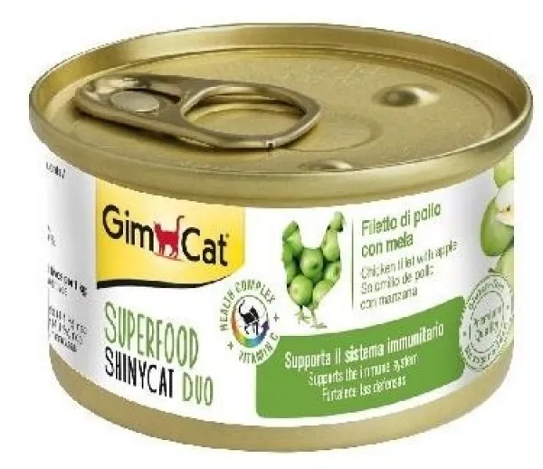Gimcat Shinycat Fileto Tavuk Elma 70 gr Kedi Maması