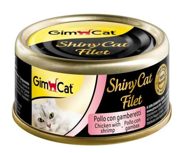 Gimcat Shinycat Fileto Tavuk Karides 70 gr Kedi Maması