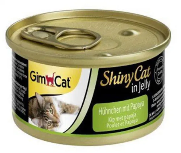 Gimcat ShinyCat Tavuk Etli ve Papaya 70 gr Kedi Maması