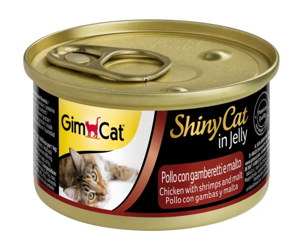 Gimcat Shinycat Tavuk Karides Malt 70 gr Kedi Maması