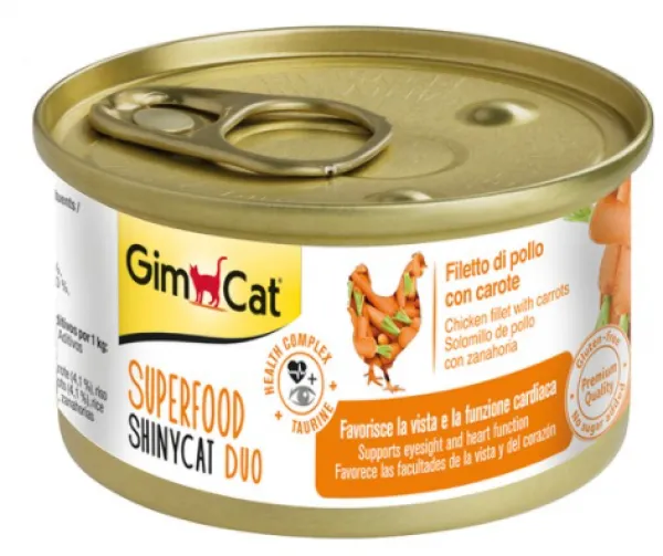 Gimcat Shinycat Tavuklu Havuçlu 70 gr Kedi Maması