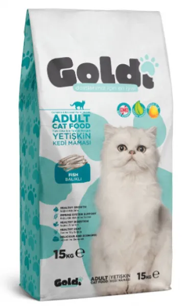 Goldi Balıklı Yetişkin 15 kg Kedi Maması