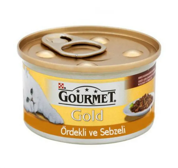 Gourmet Gold Kıyılmış Ördekli ve Sebzeli 85 gr Kedi Maması