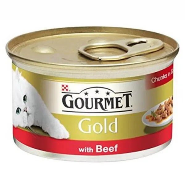 Gourmet Gold Parça Etli Soslu Sığır Etli 85 gr Kedi Maması