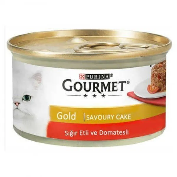 Gourmet Gold Savoury Cake Sığır Etli Domatesli 85 gr Kedi Maması
