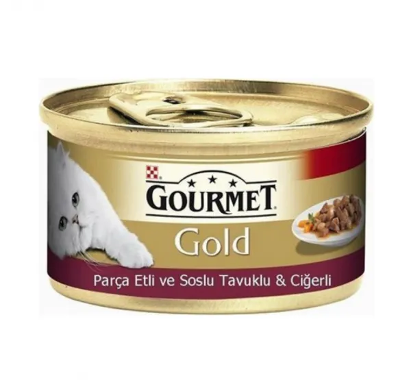 Gourmet Gold Soslu Tavuklu Ciğerli 85 gr Kedi Maması