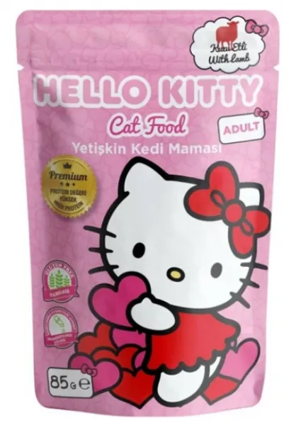 Hello Kitty Kuzu Etli Yetişkin 85 gr Kedi Maması